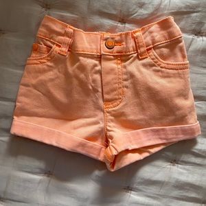 Neon orange shorts